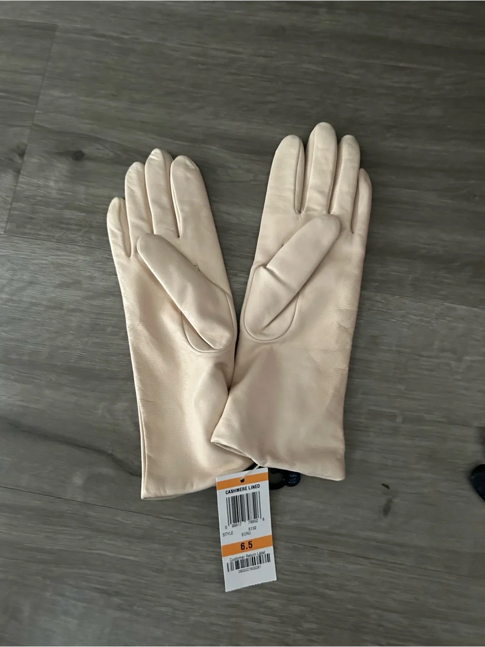 Al Fante cashmere-lined leather gloves New size 6.5
